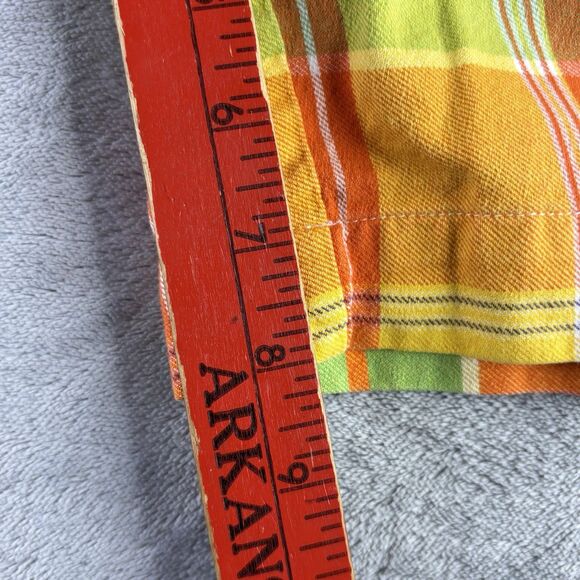 Polo Ralph Lauren Shorts Mens 36 Tyler Orange Green Loud Plaid Preppy‎ Pleated - Picture 9 of 12